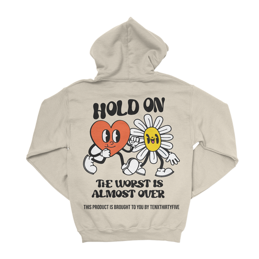 'HOLD ON' BRAND HOODIE