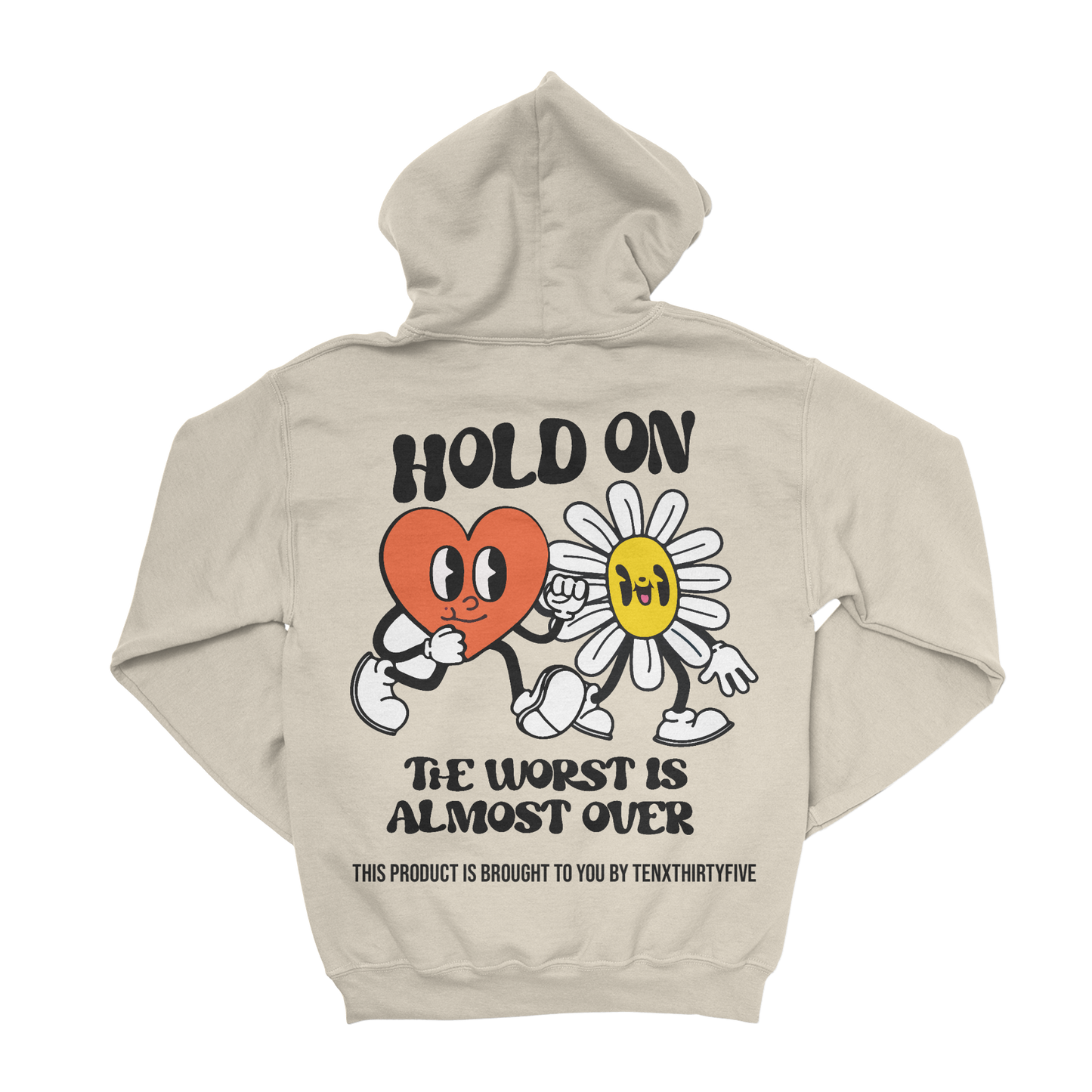 'HOLD ON' FLOWERS BRAND HOODIE